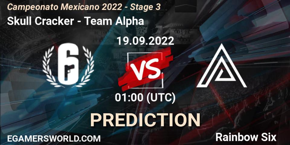 Pronóstico Skull Cracker - Team Alpha. 24.09.2022 at 21:00, Rainbow Six, Campeonato Mexicano 2022 - Stage 3