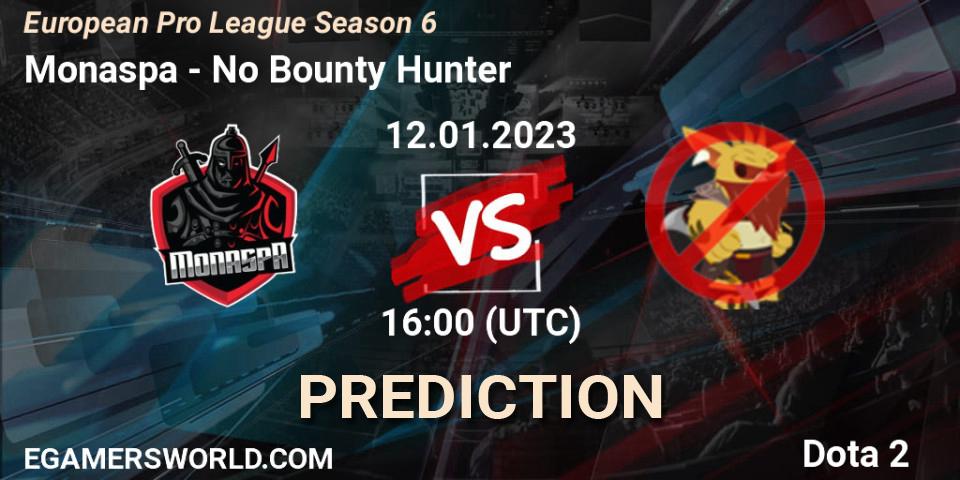 Pronóstico Monaspa - No Bounty Hunter. 12.01.23, Dota 2, European Pro League Season 6