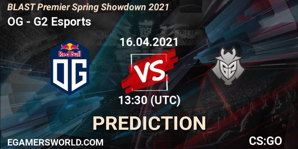 Pronóstico OG - G2 Esports. 16.04.21, CS2 (CS:GO), BLAST Premier Spring Showdown 2021