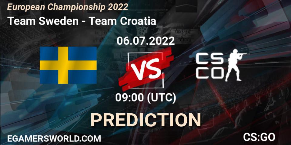 Pronóstico Team Sweden - Team Croatia. 06.07.2022 at 10:10, Counter-Strike (CS2), European Championship 2022