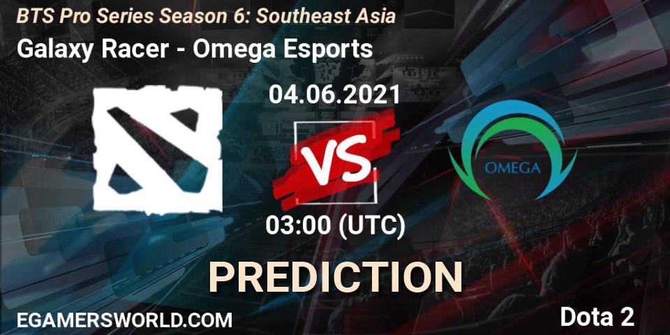 Pronóstico Galaxy Racer - Omega Esports. 04.06.2021 at 03:04, Dota 2, BTS Pro Series Season 6: Southeast Asia