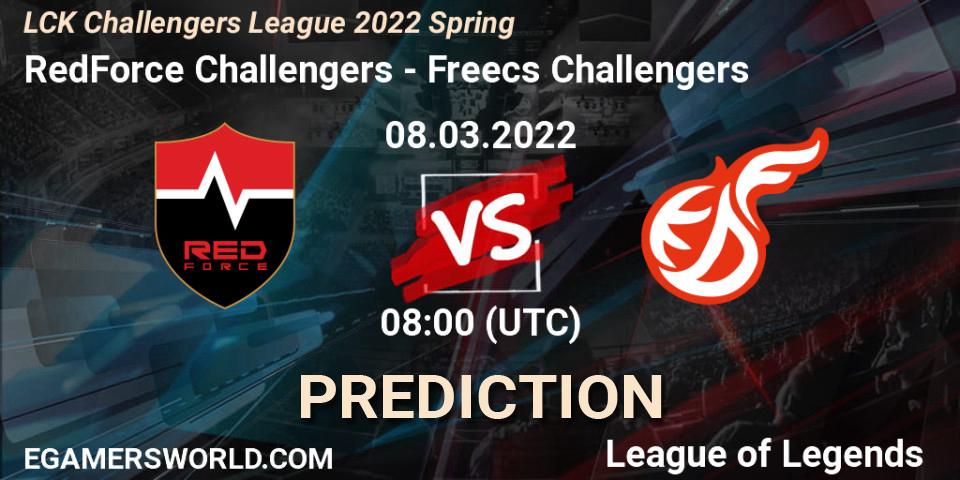 Pronóstico RedForce Challengers - Freecs Challengers. 08.03.2022 at 08:00, LoL, LCK Challengers League 2022 Spring