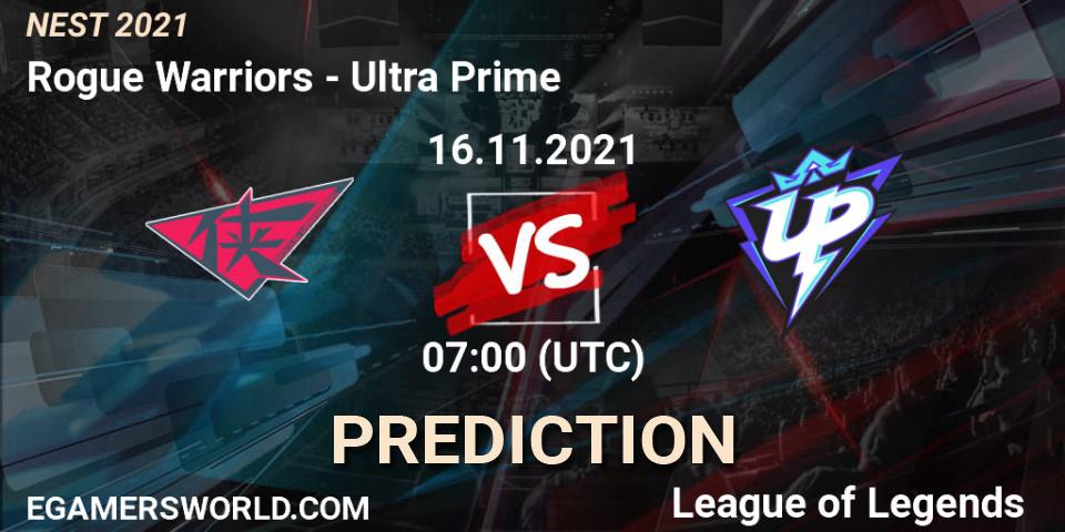 Pronóstico Ultra Prime - Rogue Warriors. 16.11.2021 at 07:00, LoL, NEST 2021