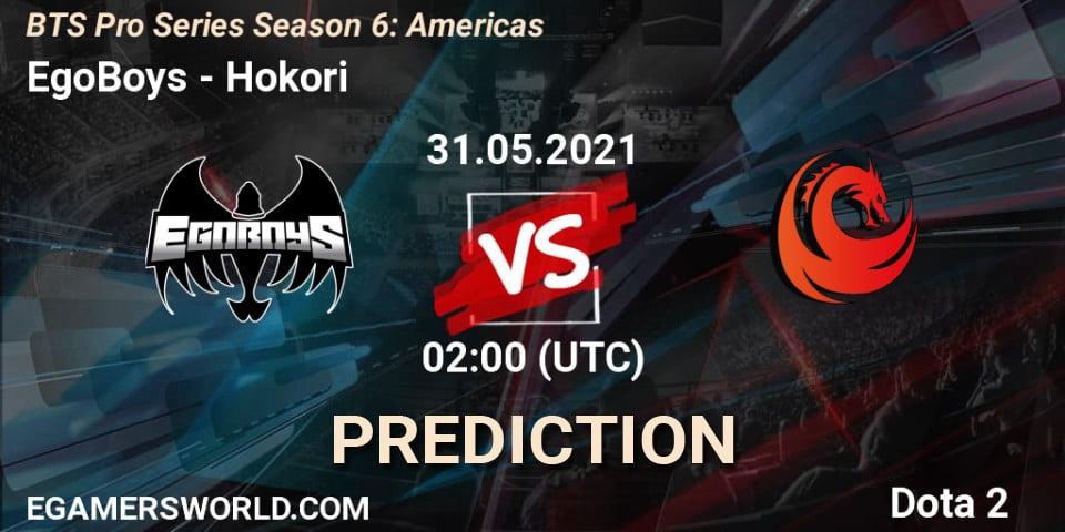 Pronóstico EgoBoys - Hokori. 31.05.2021 at 03:05, Dota 2, BTS Pro Series Season 6: Americas