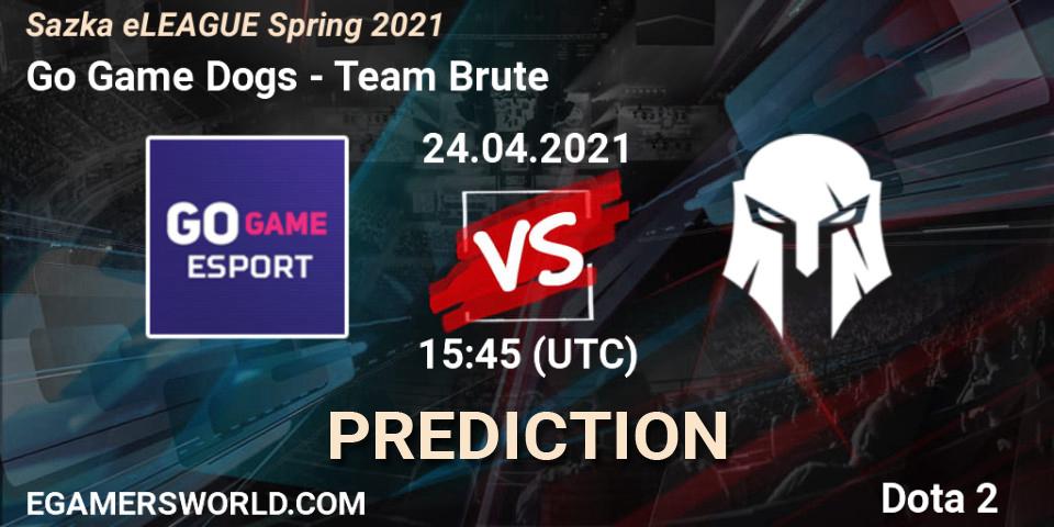 Pronóstico Go Game Dogs - Team Brute. 24.04.2021 at 15:45, Dota 2, Sazka eLEAGUE Spring 2021