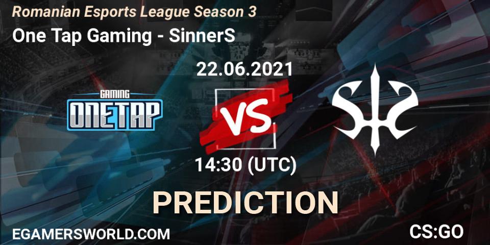 Pronóstico One Tap Gaming - SinnerS. 22.06.21, CS2 (CS:GO), Romanian Esports League Season 3