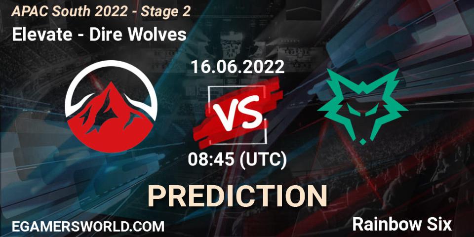 Pronóstico Elevate - Dire Wolves. 16.06.2022 at 08:45, Rainbow Six, APAC South 2022 - Stage 2
