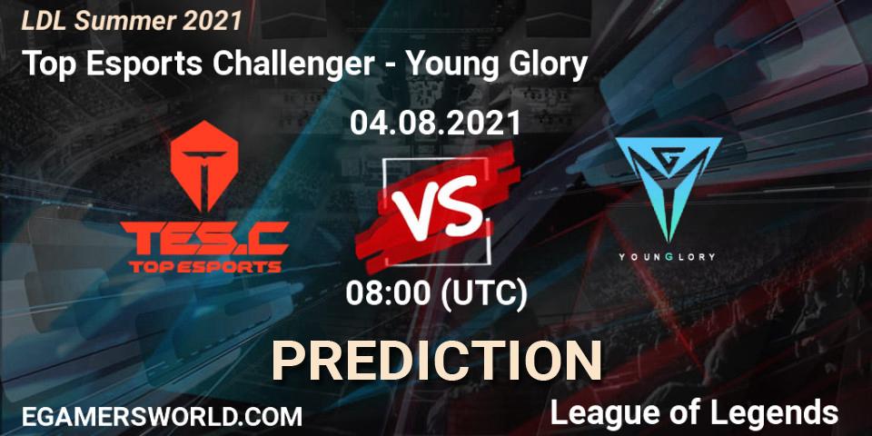 Pronóstico Top Esports Challenger - Young Glory. 04.08.2021 at 08:00, LoL, LDL Summer 2021