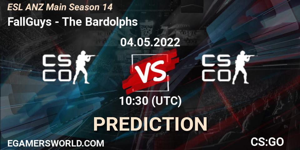 Pronóstico FallGuys - The Bardolphs. 04.05.2022 at 10:30, Counter-Strike (CS2), ESL ANZ Main Season 14