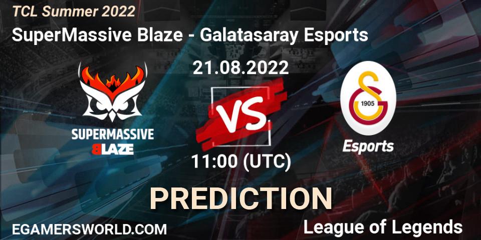 Pronóstico SuperMassive Blaze - Galatasaray Esports. 21.08.22, LoL, TCL Summer 2022