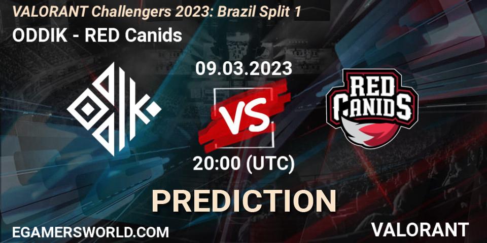 Pronóstico ODDIK - RED Canids. 09.03.2023 at 20:15, VALORANT, VALORANT Challengers 2023: Brazil Split 1