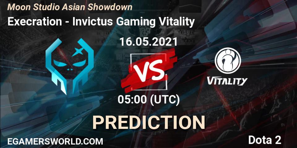Pronóstico Execration - Invictus Gaming Vitality. 16.05.2021 at 05:21, Dota 2, Moon Studio Asian Showdown
