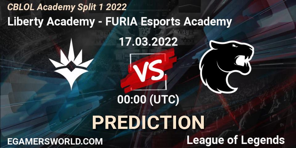 Pronóstico Liberty Academy - FURIA Esports Academy. 17.03.2022 at 00:00, LoL, CBLOL Academy Split 1 2022