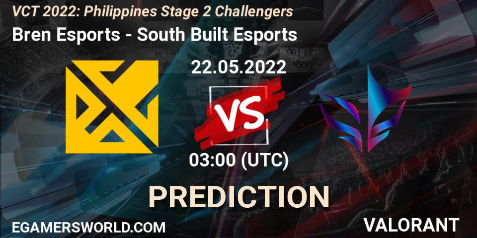 Pronóstico Bren Esports - South Built Esports. 22.05.2022 at 03:00, VALORANT, VCT 2022: Philippines Stage 2 Challengers