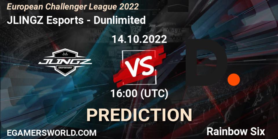 Pronóstico JLINGZ Esports - Dunlimited. 14.10.22, Rainbow Six, European Challenger League 2022