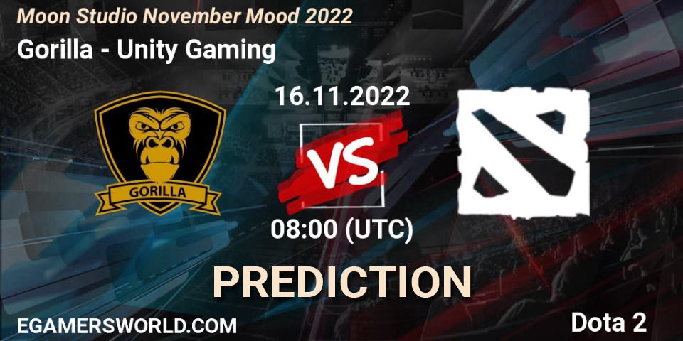 Pronóstico Gorilla - Unity Gaming. 16.11.2022 at 08:15, Dota 2, Moon Studio November Mood 2022