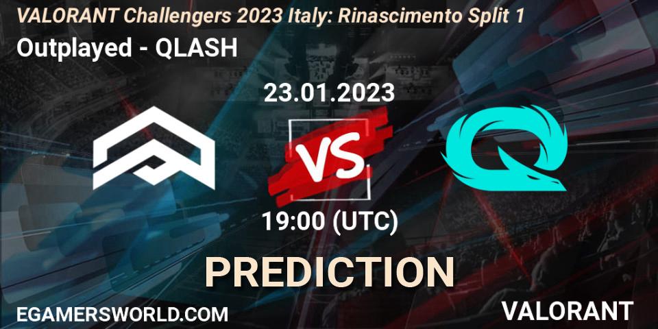 Pronóstico Outplayed - QLASH. 23.01.2023 at 19:30, VALORANT, VALORANT Challengers 2023 Italy: Rinascimento Split 1