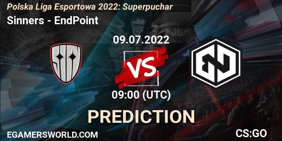 Pronóstico Sinners - EndPoint. 09.07.2022 at 09:05, Counter-Strike (CS2), Polska Liga Esportowa 2022: Superpuchar
