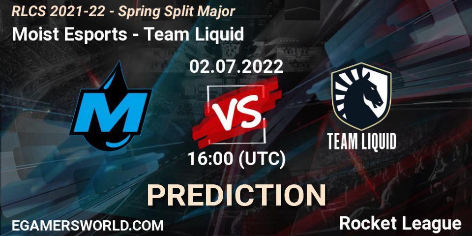 Pronóstico Moist Esports - Team Liquid. 02.07.22, Rocket League, RLCS 2021-22 - Spring Split Major