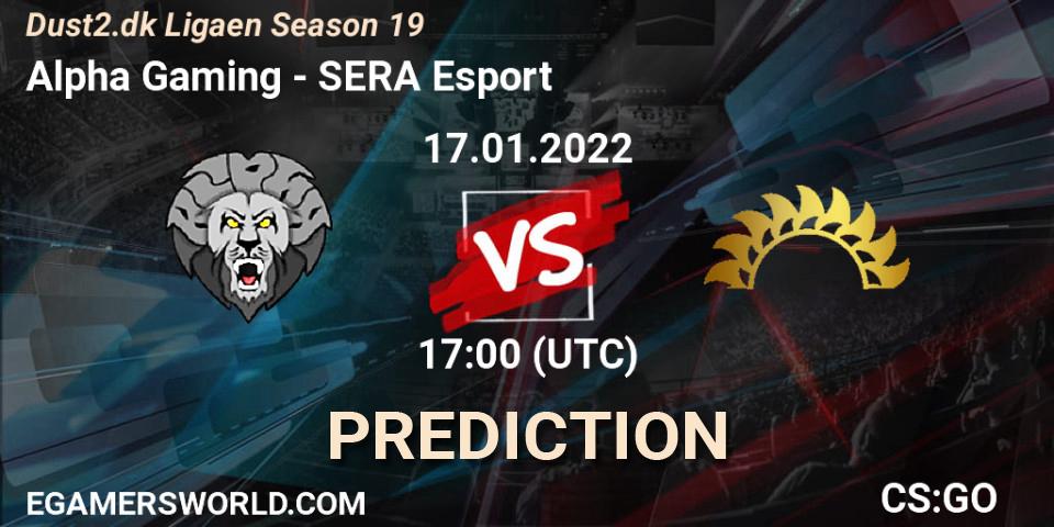 Pronóstico Alpha Gaming - SERA Esport. 17.01.2022 at 17:00, Counter-Strike (CS2), Dust2.dk Ligaen Season 19