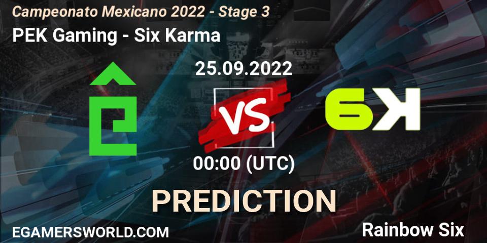Pronóstico PÊEK Gaming - Six Karma. 25.09.2022 at 00:00, Rainbow Six, Campeonato Mexicano 2022 - Stage 3
