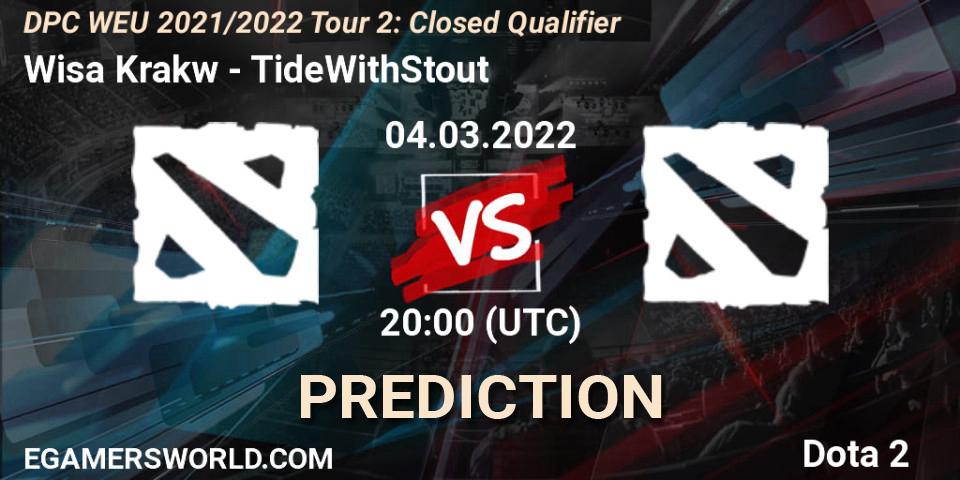 Pronóstico Wisła Kraków - TideWithStout. 04.03.2022 at 20:00, Dota 2, DPC WEU 2021/2022 Tour 2: Closed Qualifier
