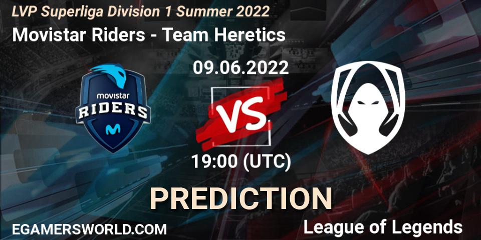 Pronóstico Movistar Riders - Team Heretics. 09.06.2022 at 19:00, LoL, LVP Superliga Division 1 Summer 2022