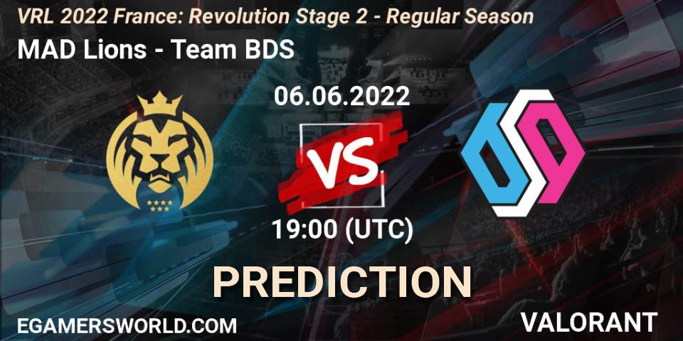Pronóstico MAD Lions - Team BDS. 06.06.2022 at 19:00, VALORANT, VRL 2022 France: Revolution Stage 2 - Regular Season