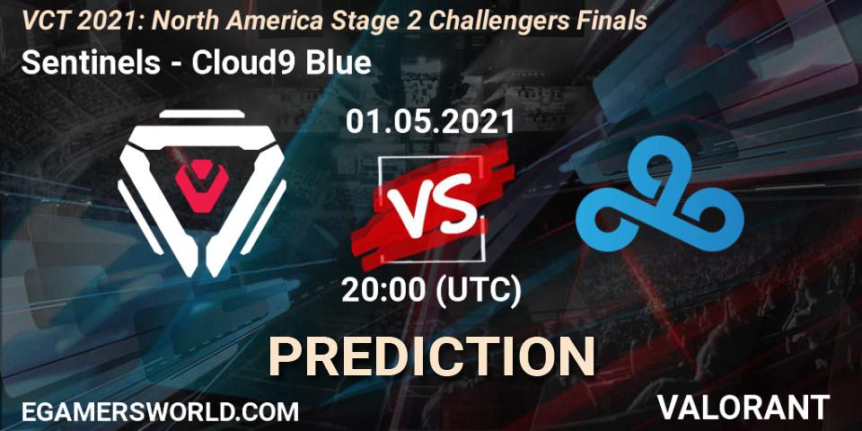 Pronóstico Sentinels - Cloud9 Blue. 01.05.2021 at 20:00, VALORANT, VCT 2021: North America Stage 2 Challengers Finals