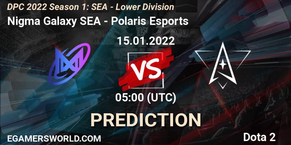 Pronóstico Nigma Galaxy SEA - Polaris Esports. 15.01.2022 at 05:00, Dota 2, DPC 2022 Season 1: SEA - Lower Division