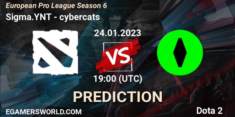 Pronóstico Sigma.YNT - cybercats. 24.01.2023 at 18:57, Dota 2, European Pro League Season 6