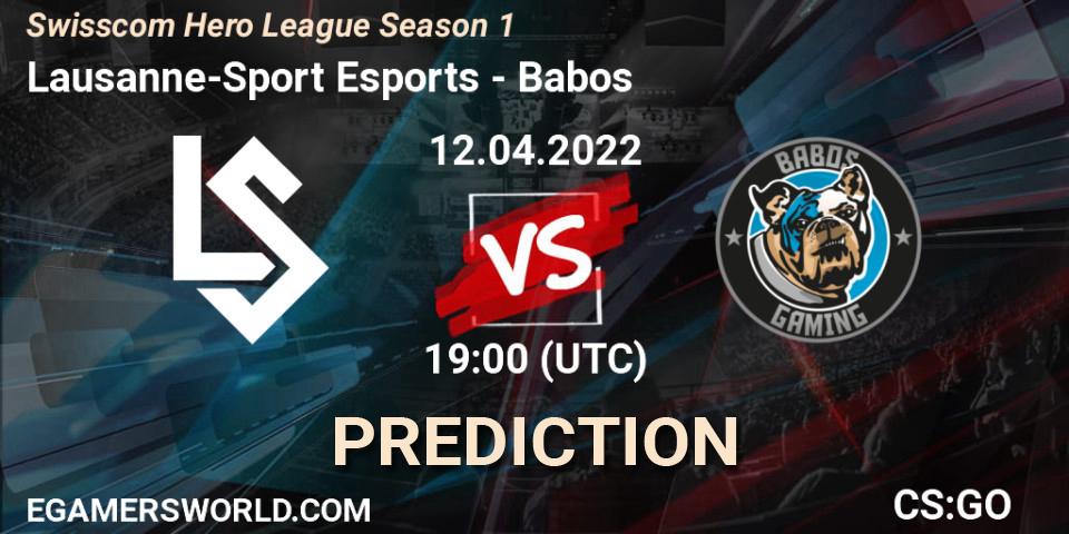 Pronóstico Lausanne-Sport Esports - Babos. 12.04.22, CS2 (CS:GO), Swisscom Hero League Season 1
