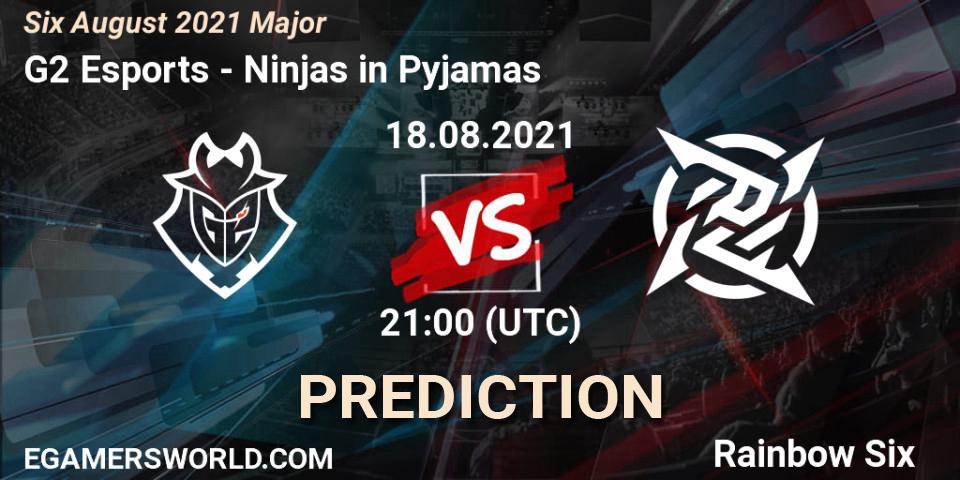Pronóstico G2 Esports - Ninjas in Pyjamas. 18.08.2021 at 19:30, Rainbow Six, Six August 2021 Major