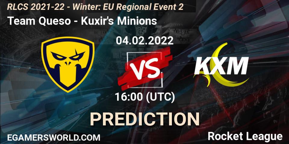 Pronóstico Team Queso - Kuxir's Minions. 04.02.2022 at 16:00, Rocket League, RLCS 2021-22 - Winter: EU Regional Event 2