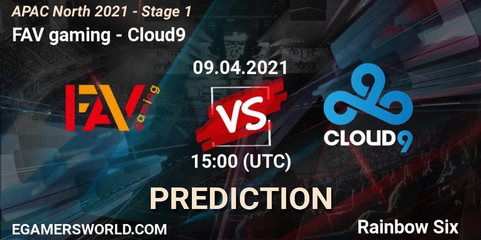 Pronóstico FAV gaming - Cloud9. 09.04.2021 at 13:30, Rainbow Six, APAC North 2021 - Stage 1