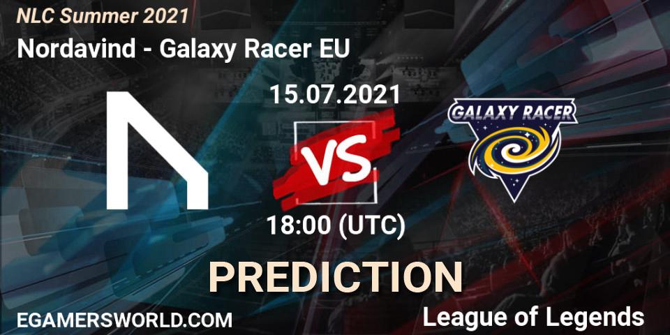 Pronóstico Nordavind - Galaxy Racer EU. 15.07.2021 at 18:00, LoL, NLC Summer 2021