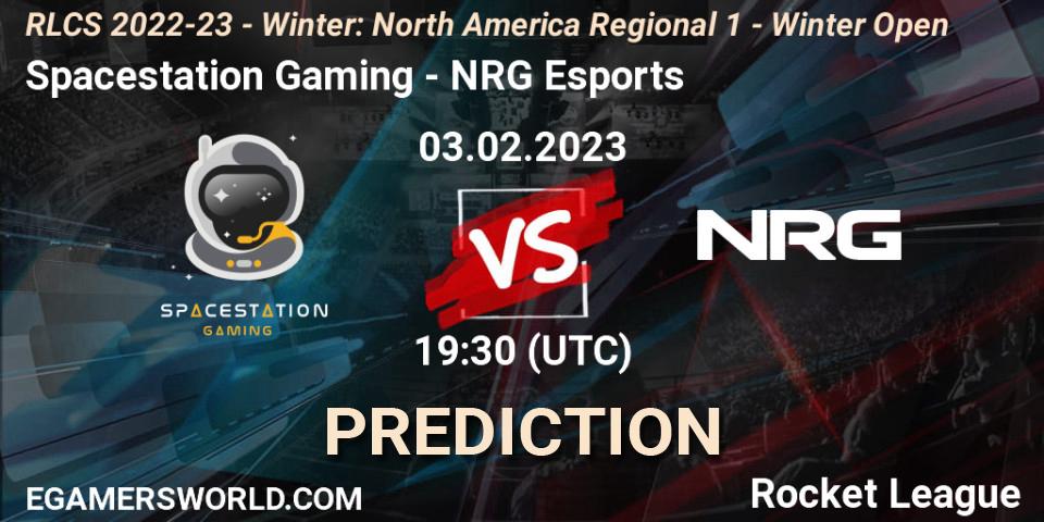 Pronóstico Spacestation Gaming - NRG Esports. 03.02.2023 at 19:30, Rocket League, RLCS 2022-23 - Winter: North America Regional 1 - Winter Open