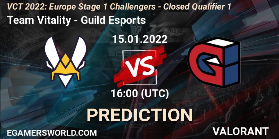 Pronóstico Team Vitality - Guild Esports. 15.01.2022 at 16:00, VALORANT, VCT 2022: Europe Stage 1 Challengers - Closed Qualifier 1