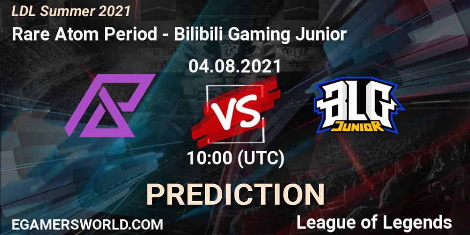 Pronóstico Rare Atom Period - Bilibili Gaming Junior. 04.08.2021 at 11:30, LoL, LDL Summer 2021