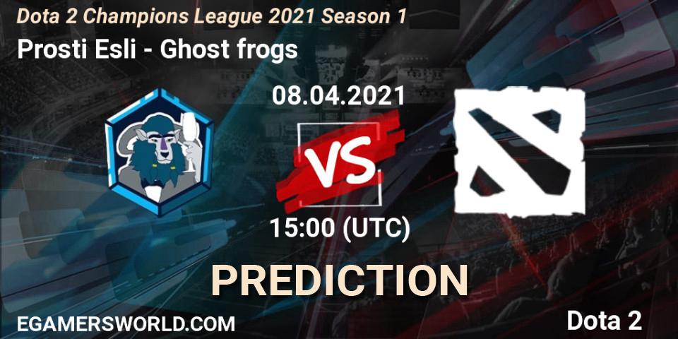 Pronóstico Prosti Esli - Ghost frogs. 08.04.2021 at 14:36, Dota 2, Dota 2 Champions League 2021 Season 1
