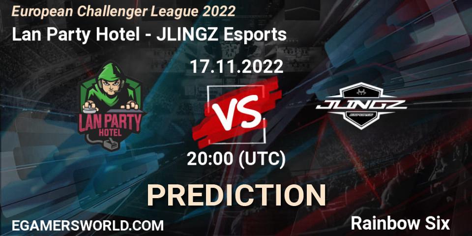 Pronóstico Lan Party Hotel - JLINGZ Esports. 17.11.22, Rainbow Six, European Challenger League 2022