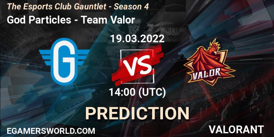 Pronóstico God Particles - Team Valor. 19.03.2022 at 14:00, VALORANT, The Esports Club Gauntlet - Season 4