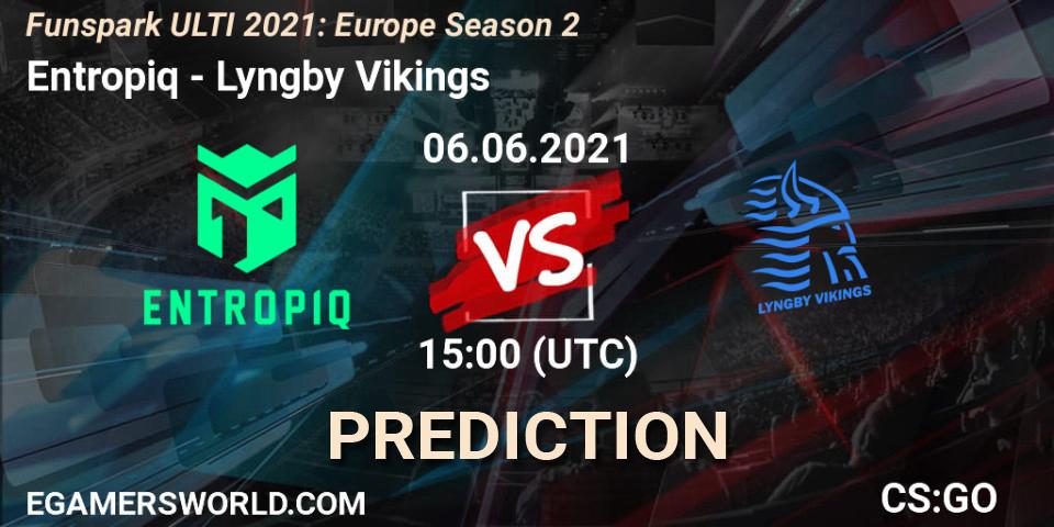Pronóstico Entropiq - Lyngby Vikings. 06.06.2021 at 15:00, Counter-Strike (CS2), Funspark ULTI 2021: Europe Season 2