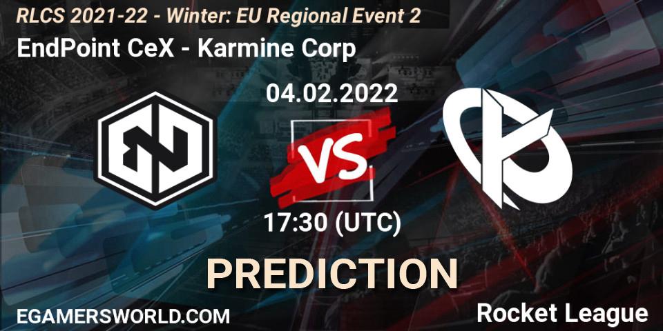 Pronóstico EndPoint CeX - Karmine Corp. 04.02.2022 at 17:30, Rocket League, RLCS 2021-22 - Winter: EU Regional Event 2