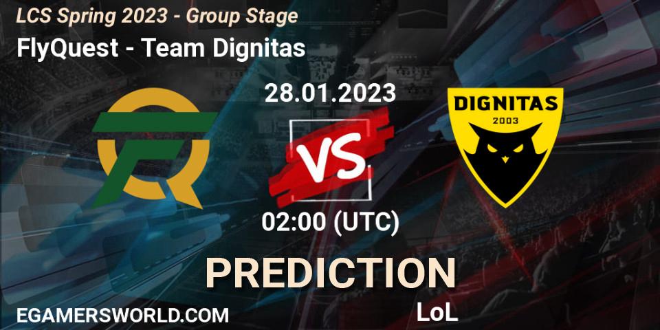 Pronóstico FlyQuest - Team Dignitas. 28.01.23, LoL, LCS Spring 2023 - Group Stage