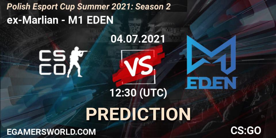 Pronóstico ex-Marlian - M1 EDEN. 04.07.2021 at 12:30, Counter-Strike (CS2), Polish Esport Cup Summer 2021: Season 2