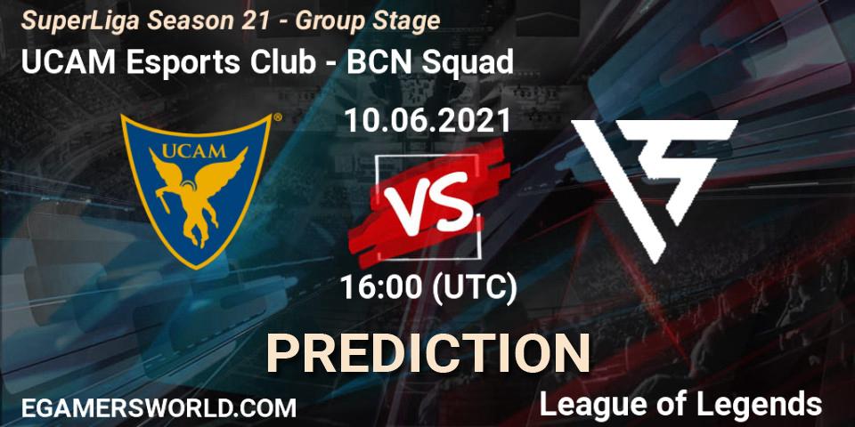 Pronóstico UCAM Esports Club - BCN Squad. 10.06.2021 at 16:00, LoL, SuperLiga Season 21 - Group Stage 