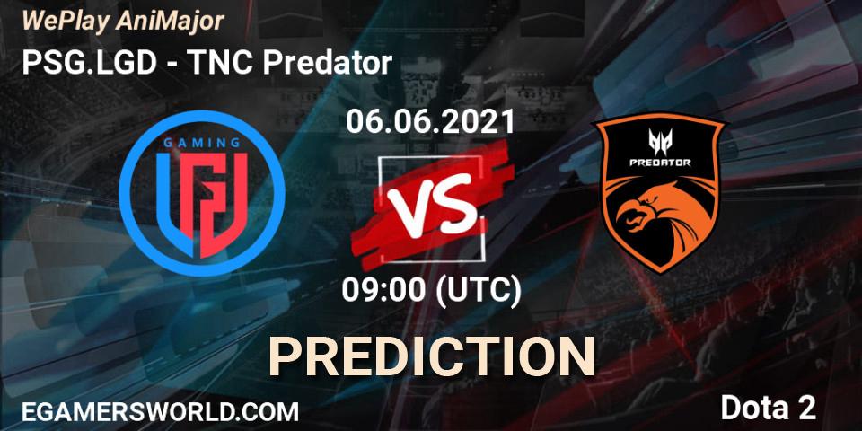 Pronóstico PSG.LGD - TNC Predator. 06.06.2021 at 11:00, Dota 2, WePlay AniMajor 2021