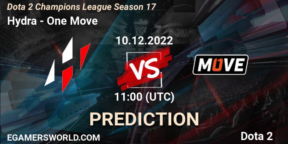 Pronóstico Hydra - One Move. 10.12.2022 at 11:00, Dota 2, Dota 2 Champions League Season 17