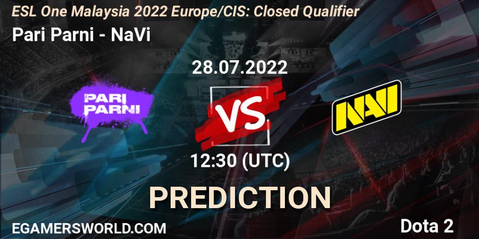 Pronóstico Pari Parni - NaVi. 28.07.22, Dota 2, ESL One Malaysia 2022 Europe/CIS: Closed Qualifier